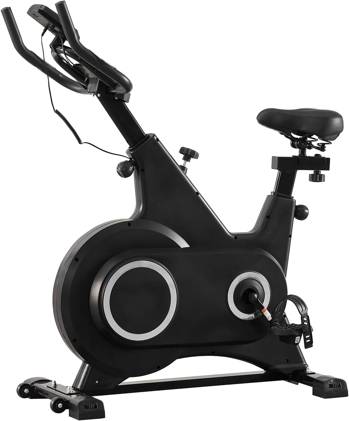 Exercise Bike Professional Indoor Cycling Bike Spin Bike for Home Gym Use with Silent Flywheel Belt Drive LCD Monitor Heart Rate Sensor Fitness Stationary Bike 330LBs Capacity