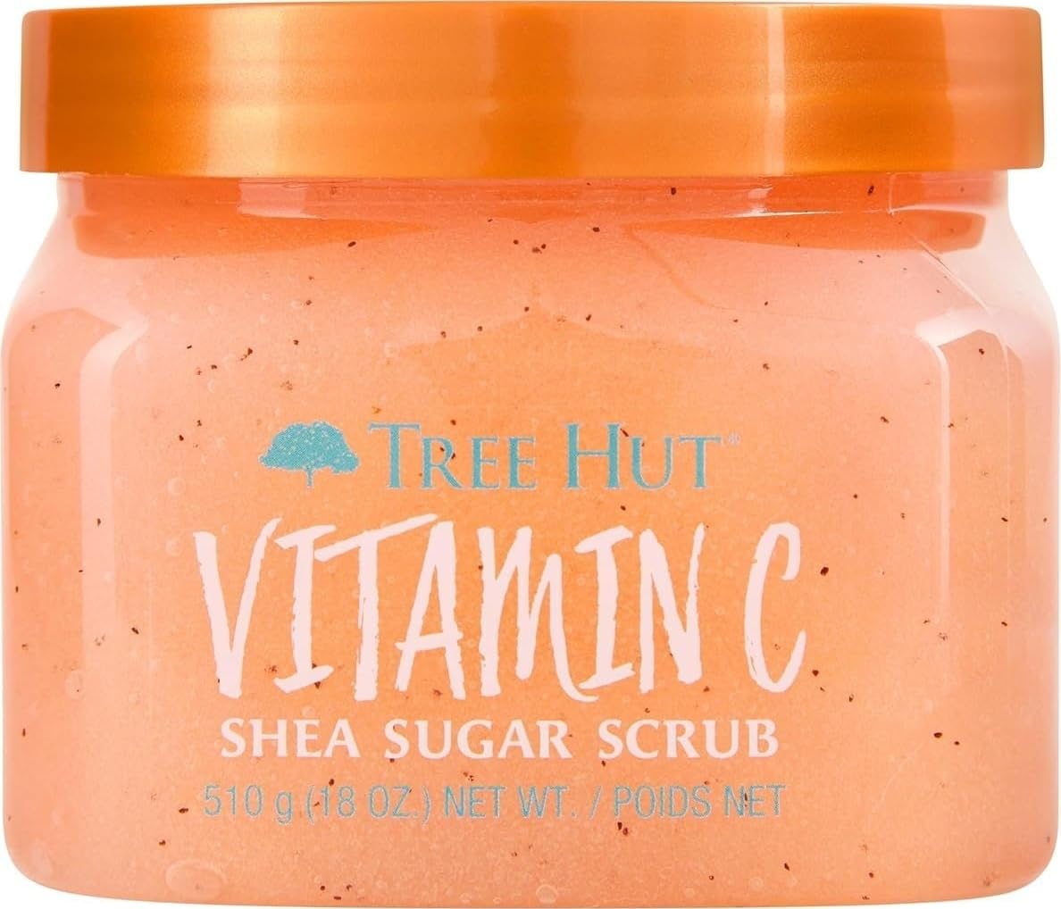 Tree Hut Body Scrub, Vitamin C, 18 Oz | Exfoliating & Hydrating Sugar Scrub w/ Shea Butter, Vitamin C & Essential Oils, Smooth Skin