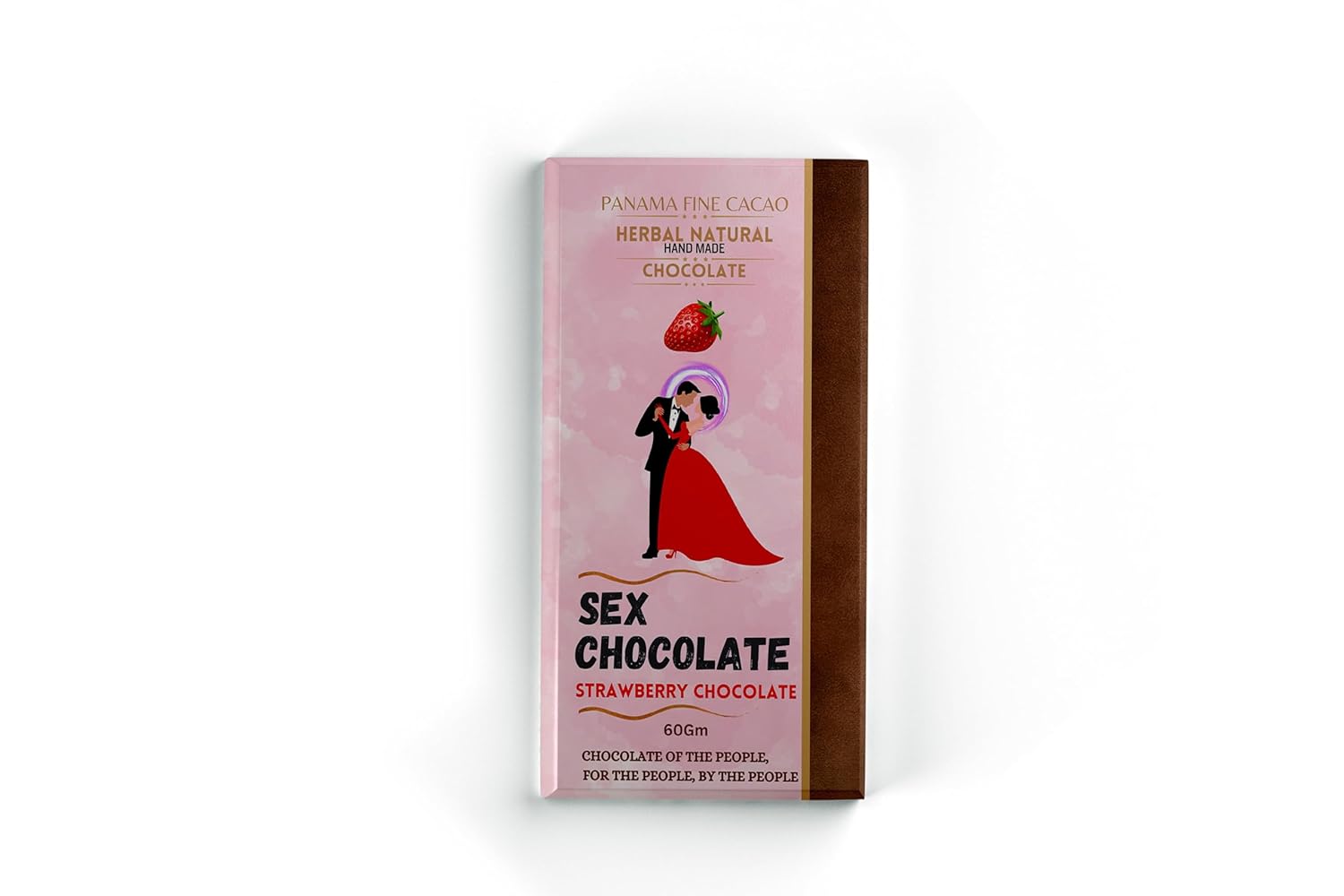 Mount Beauty Chocolate Bar 60 Grams | Luxurious Chocolate for Uplifting Mood & Vitality | Ideal for Men & Women, Vegetarian & Gluten-Free Delight (60 Grams, Strawberry Chocolate)
