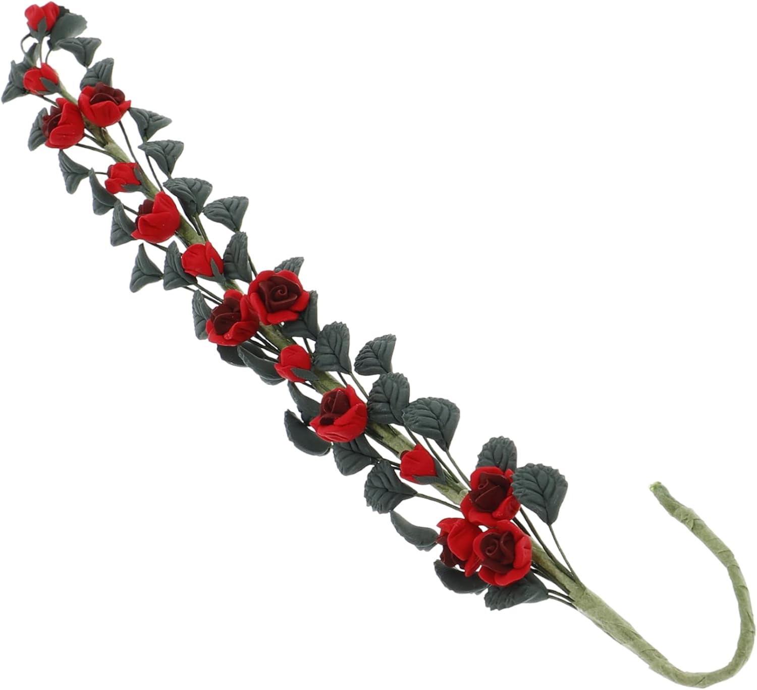 JOINPAYA Miniature Dollhouse Fake Rose Vine String Realistic Artificial Flower Vines for Dollhouse Garden Decor