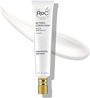 RoC Retinol Correxion Deep Wrinkle Facial Filler with Hyaluronic Acid & Retinol, Skin Care for Women and Men, 1 Fl Oz (Packaging May Vary)