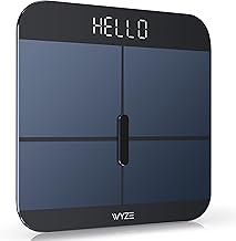 WYZE Smart Scale X for Body Weight, Digital Bathroom Scale for BMI, Body Fat, Water and Muscle, Heart Rate Monitor, Body Composition Analyzer for People, Baby, Pet, 400 lb, Black