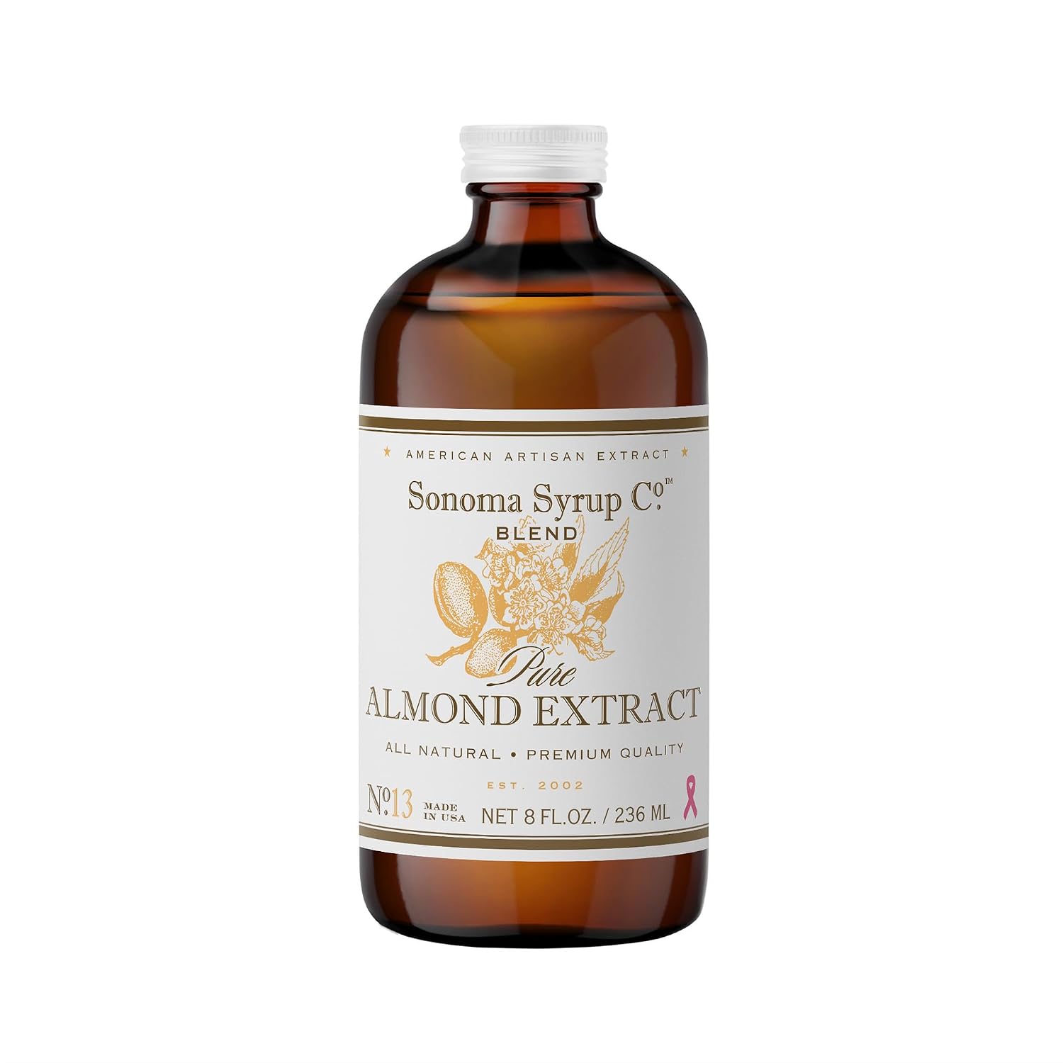 Sonoma Syrup Co Pure Almond Extract 8 oz | for Baking | Hand Crafted in the USA