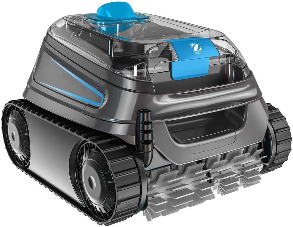 Zodiac CNX 50 iQ Pool Cleaner - Pools up to 12 x 6 m - Cleans floor, walls and water line - Lift system and remote control from the app - 18 m cable with anti-knot, double filtration and trolley