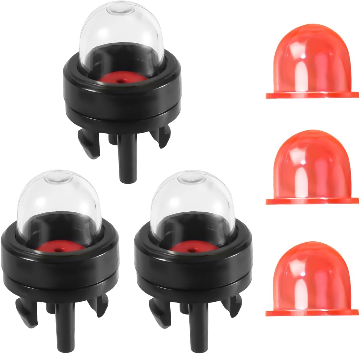 6pcs 188-512-1 Snap in Primer Bulbs and Primer Bulb Pump Replacement, for Small Engines Poulan Echo Ryobi Homelite Bolens, Carburetor Bulb for Husqvarna Craftsman Chainsaw Walbro Trimmer (Red)