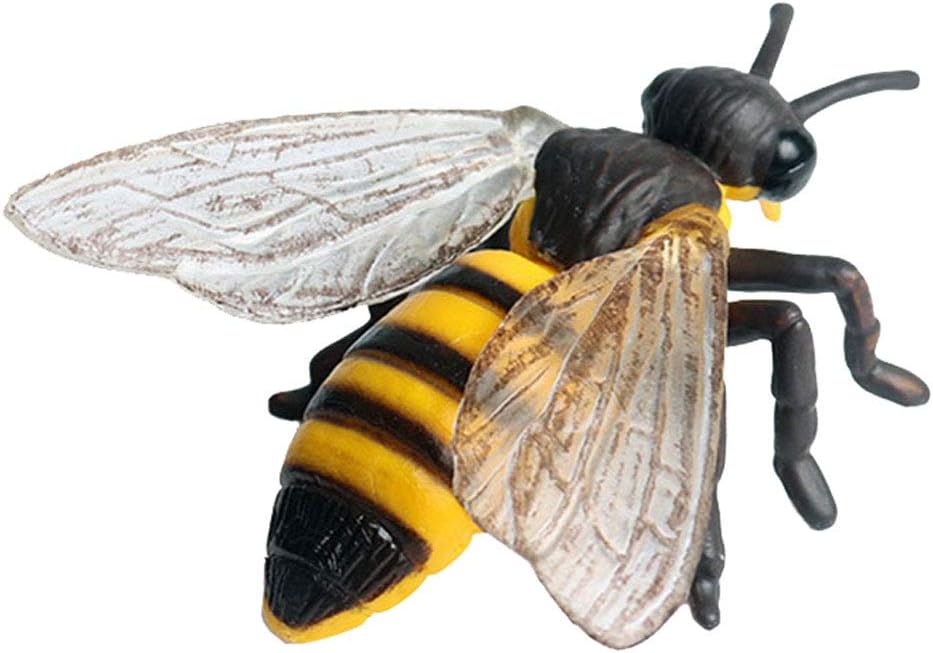 Realistic Animal Figures Honeybee Figurines Insect Toy, Science Project, Cake Topper, Early Educational Toys Birthday for Toddlers Kids Age 3 4 5