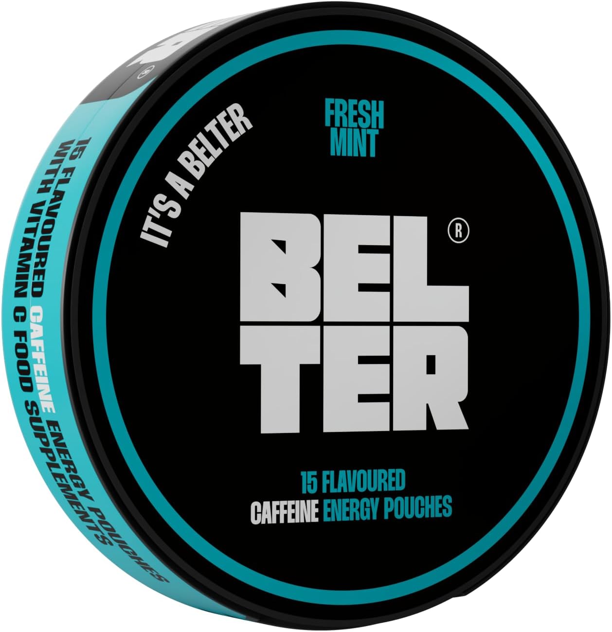BELTER - Fresh Mint - Caffeine Pouches - 15 Count - Fast-Acting - Zero-Calorie Energy Boost - 80mg Caffeine Per Pouch - Ideal for Sports, Gym, Gaming, & Work - Alternative to Drinks & Gels