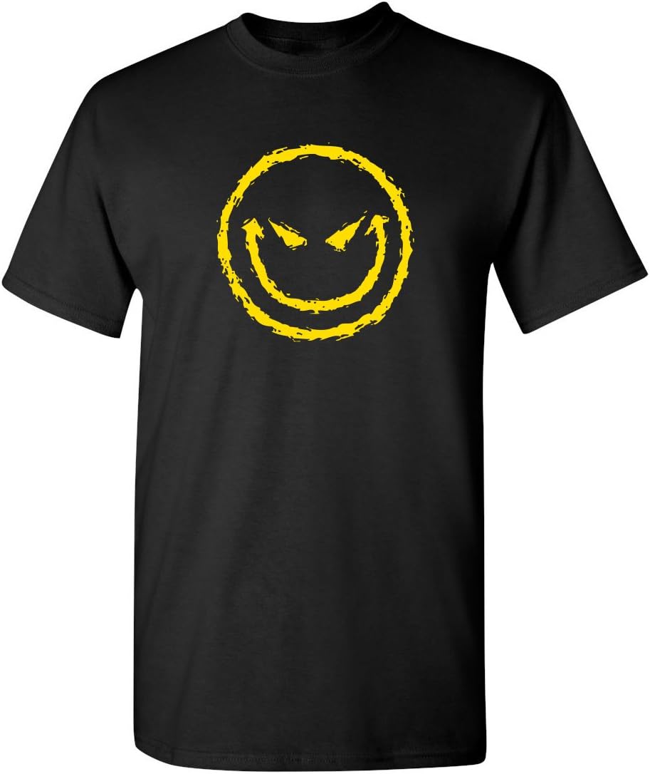 Evil Smile Face Graphic Novelty Sarcastic Funny T Shirt