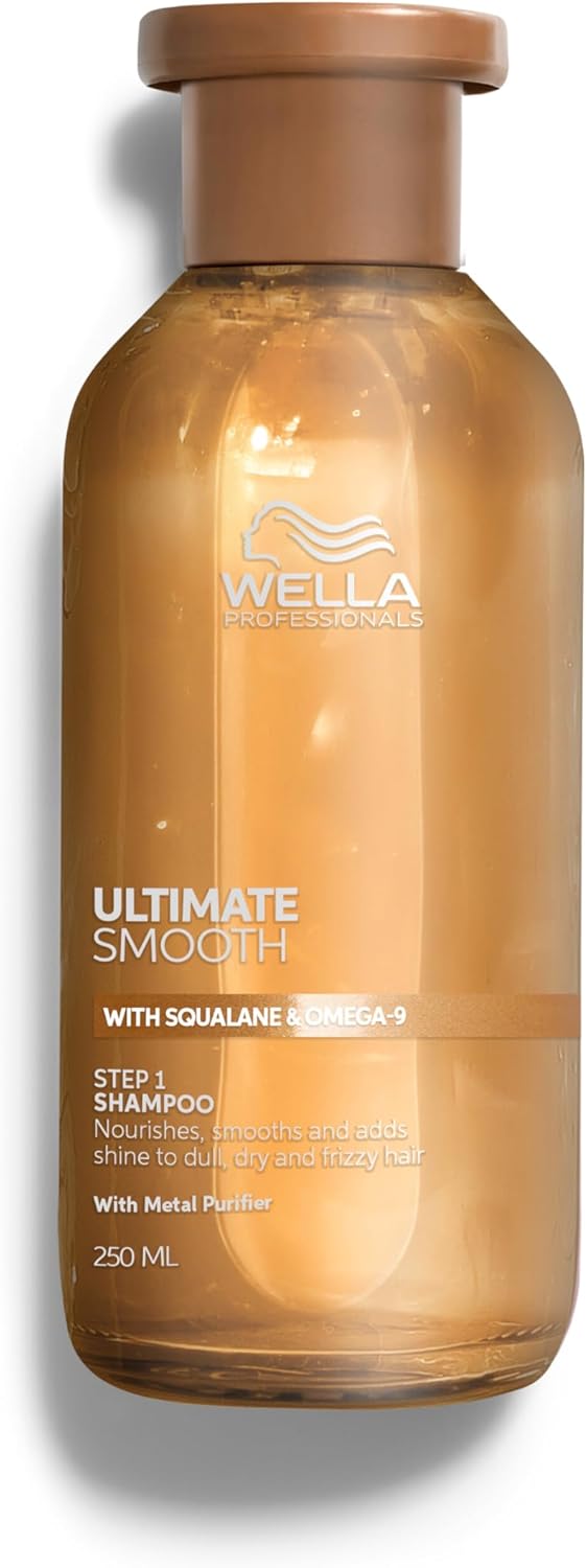 Wella Professionals Ultimate Smooth - With Squalane & Omega 9 - For Dry, Dull & Frizzy Hair - Hair Oil, Shampoo, Conditioner, Mask