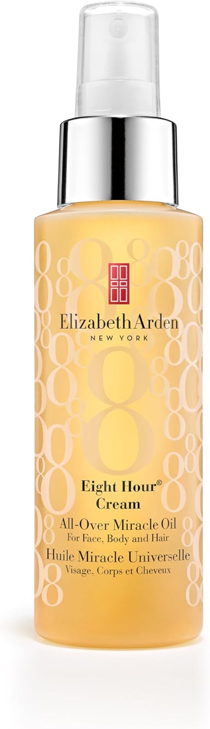 Elizabeth Arden Eight Hour Cream All-Over Miracle Oil Spray for Face, Body & Hair (100ml) Long-lasting Moisture, Soothing & Firming, Unisex