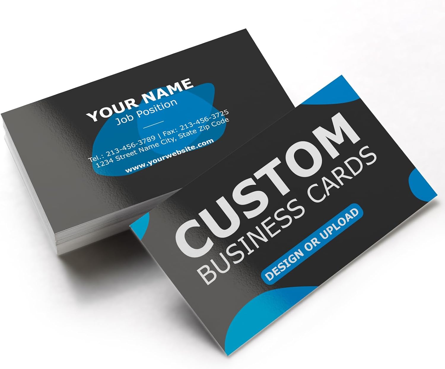 GotPrint Custom Business Cards 2”x3.5” Standard Size, Printed on 14 pt Gloss, High Gloss UV Double-Sided Full-Color Printing, 1000 Qty