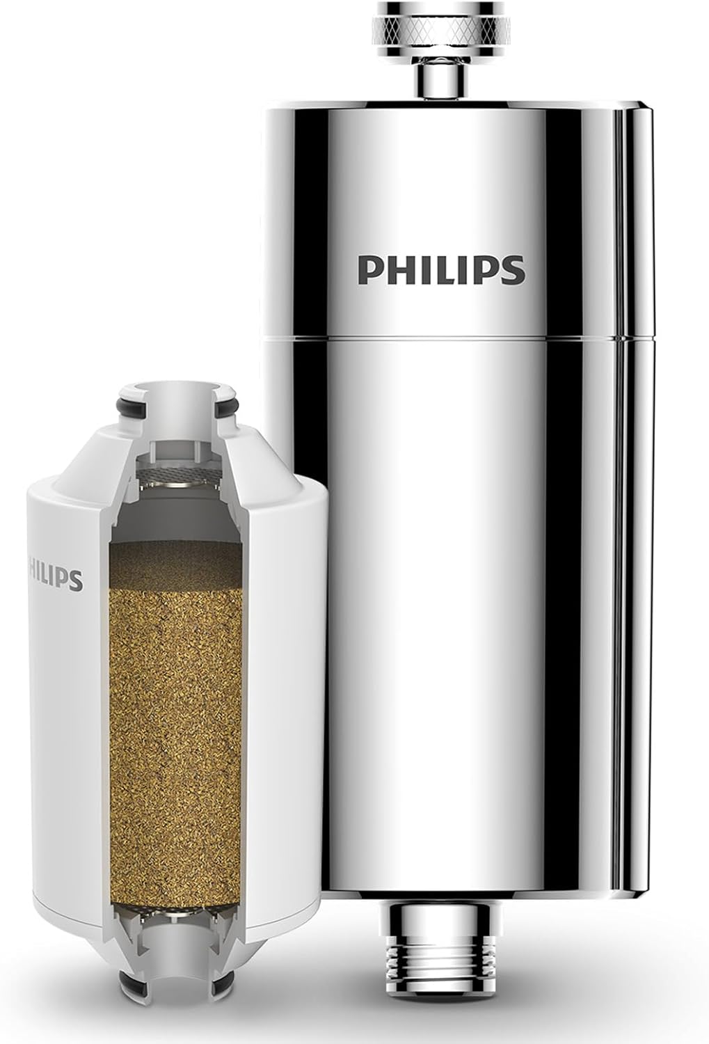 PHILIPS Shower Filter AWP1775CH/37, Water Softener for Hard Water, Shower Filtration with Double Mesh, Reducing Chlorine/Impurities/Rust Sediments for Handheld Showerhead, NSF Certified, Chrome