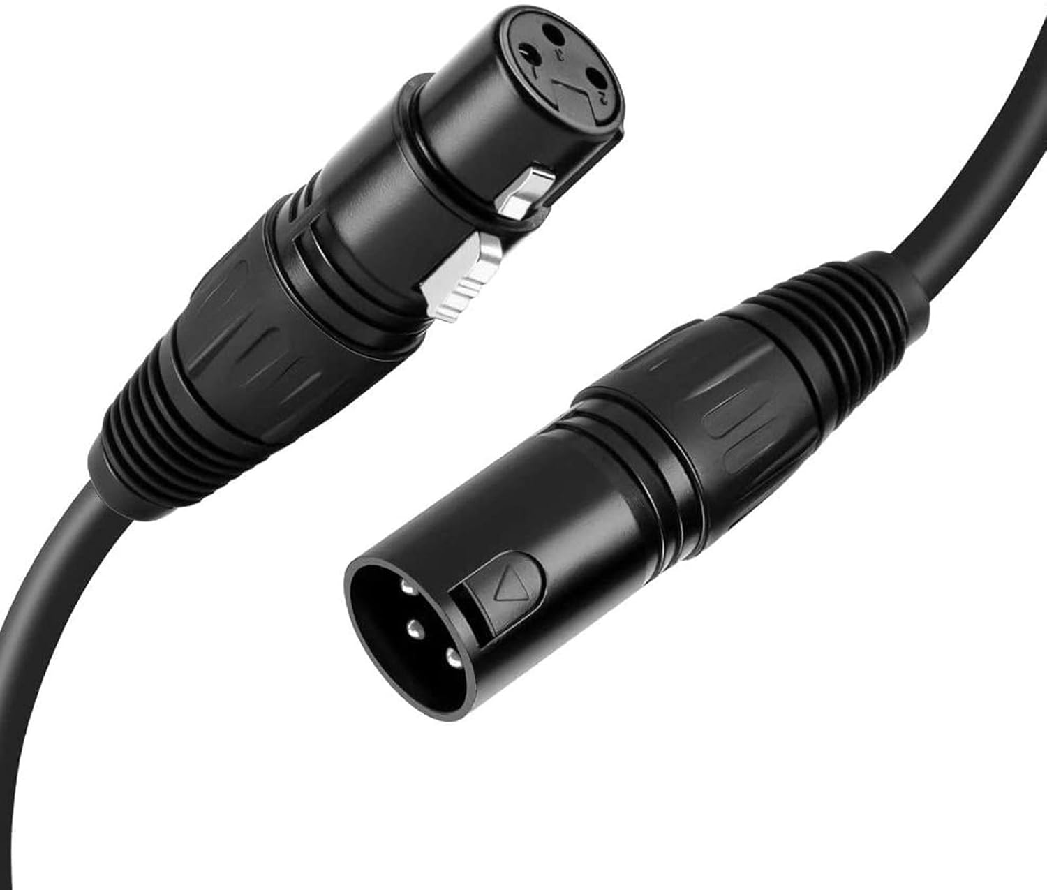 CableCreation XLR Microphone Cable Long, [2-Pack] 15FT XL R Male to Female 3PIN Balanced Mic Cords for Recording Applications,Mixers,Speaker Systems,X L R Audio Equipment.Black