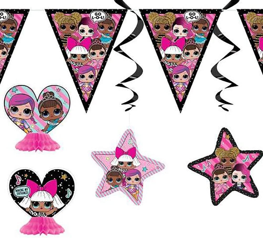 Unique Party 79100 - LOL Surprise Party Decoration Kit, Set of 7