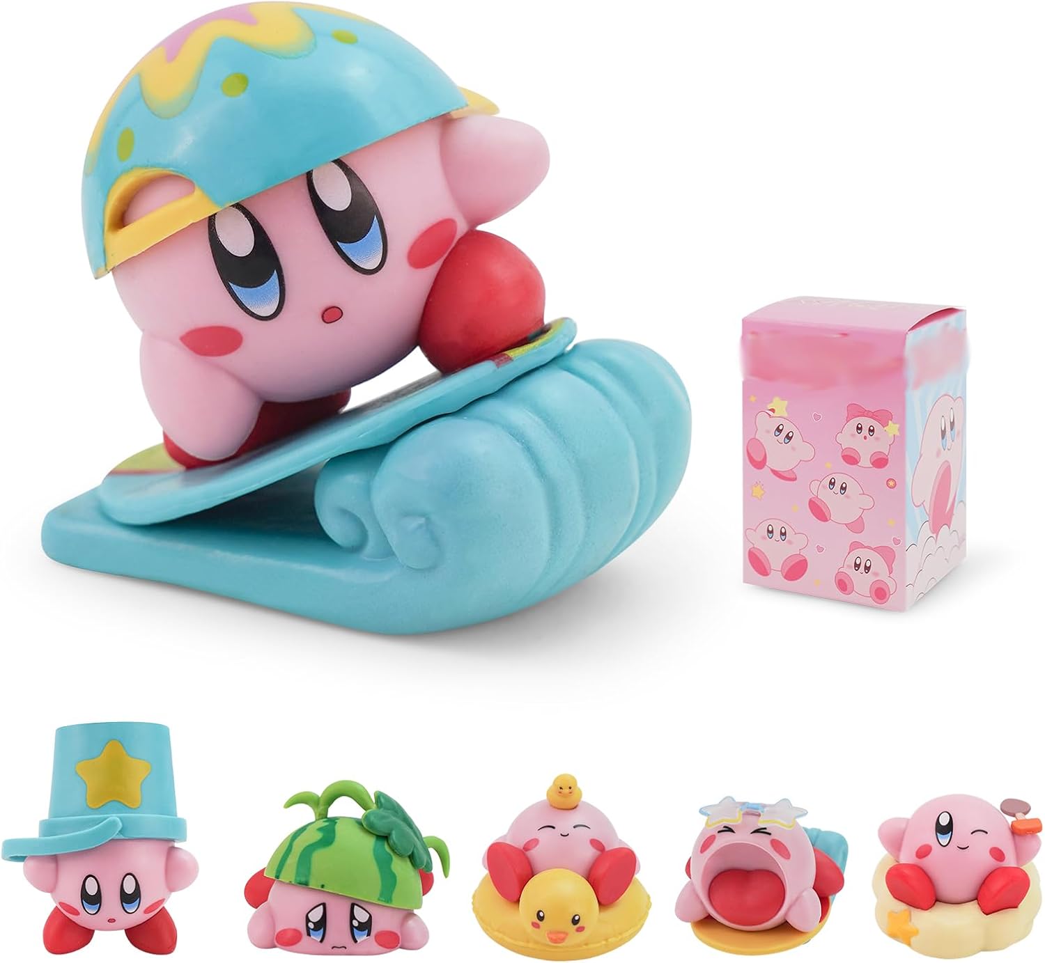 Blind Box Cute Catoon Figures 1 of 6 Possible Styles Mystery Box,Summer Beach Kawaii Catoon Blind Boxes Random Design Action Figures Home Decor Collectible Toys Birthday GIF(1PCS)
