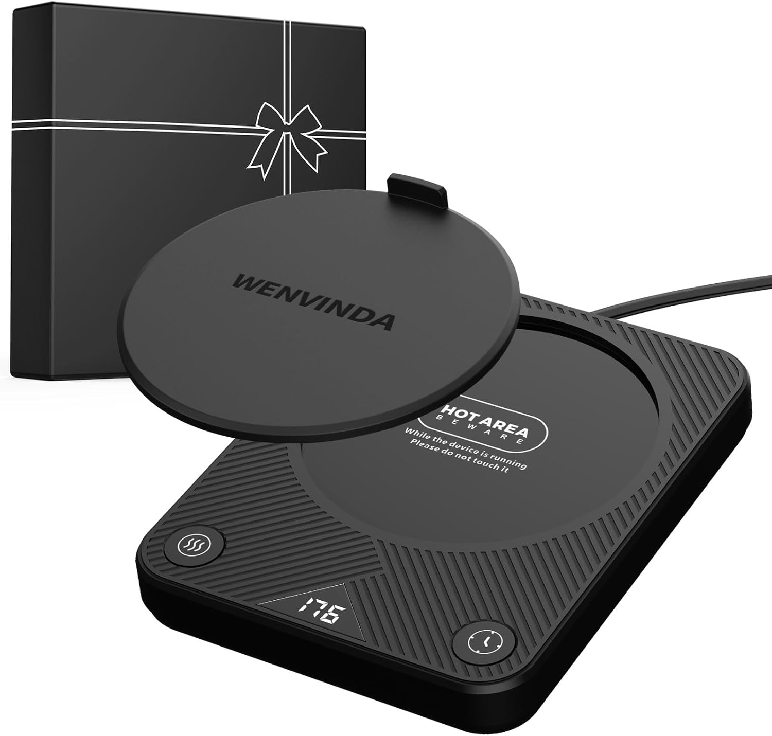 Mug Warmer, Coffee Mug Warmer with 3 Temperature Settings, Coffee Warmer for Desk Auto Shut Off, Portable Coffee Warmer, Coffee Warmer for Coffee, Tea, Various Cups, Coffee Gifts for Coffee Lovers