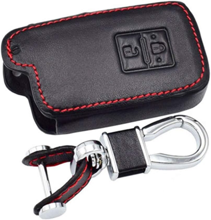 Happyit Leather Car Key Case Cover Keychain for Toyota Auris Camry RAV4 Avalon Yaris Verso 2012-2019 2 Buttons