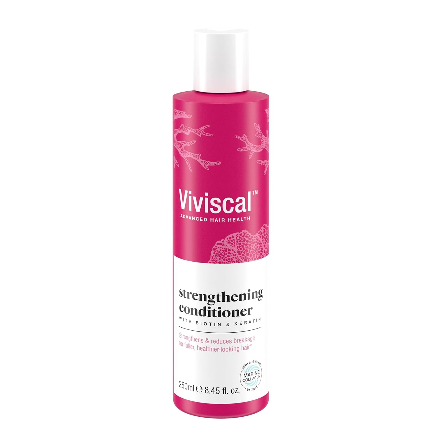 Viviscal Hair Strengthening Conditioner – Strengthens and Reduces Breakage for Fuller, Healthier Hair – With Biotin, Keratin and Marine Extracts – 250ml (8.45 Fl Oz)