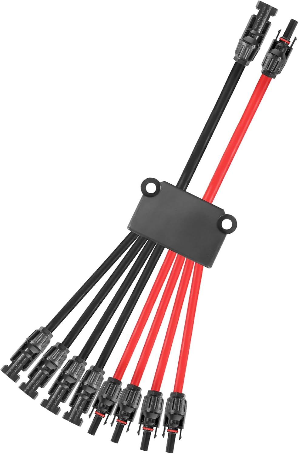 Solar Connectors Cable for 4 Solar Panels 2 to 8 Y Branch Parallel Adapter for Solar Cable Extension Waterproof Solar Panel Splitter Tool-Free