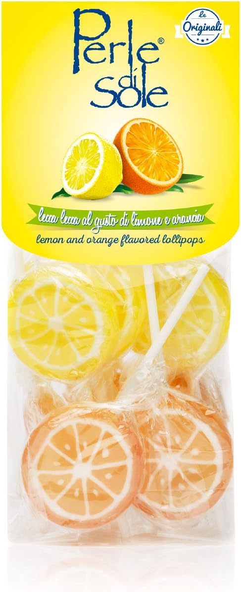 Lemon and Orange Flavored Lollipop - Perle di Sole