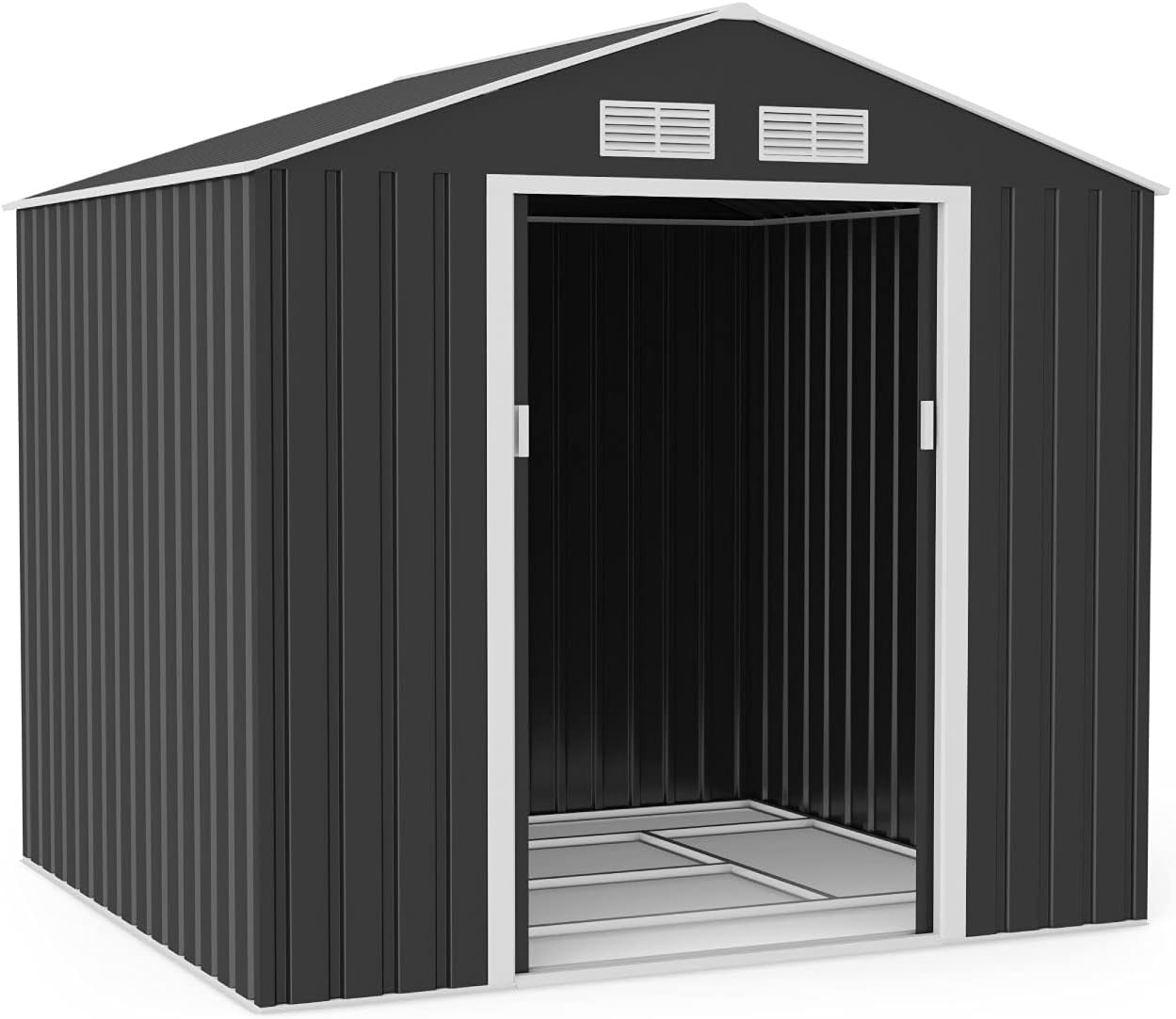 BillyOh Portland Apex Garden Storage Shed, Dark Grey (7x6 ft)