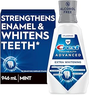 Crest Pro-Health Advanced Mouthwash, Alcohol Free, Extra Whitening, Energizing Mint Flavor, 946 mL (32 fl oz)