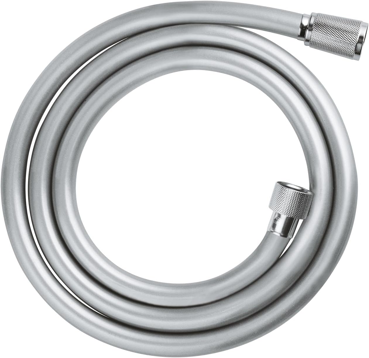 GROHE VitalioFlex Trend - Smooth Shower Hose 1.5 m, (Tensile Strength 50 kg, Pressure Resistance Up to 5 Bar, Heat Resistance 70°C, Universal Connection G 1/2'' x 1/2''), Chrome, 28741002