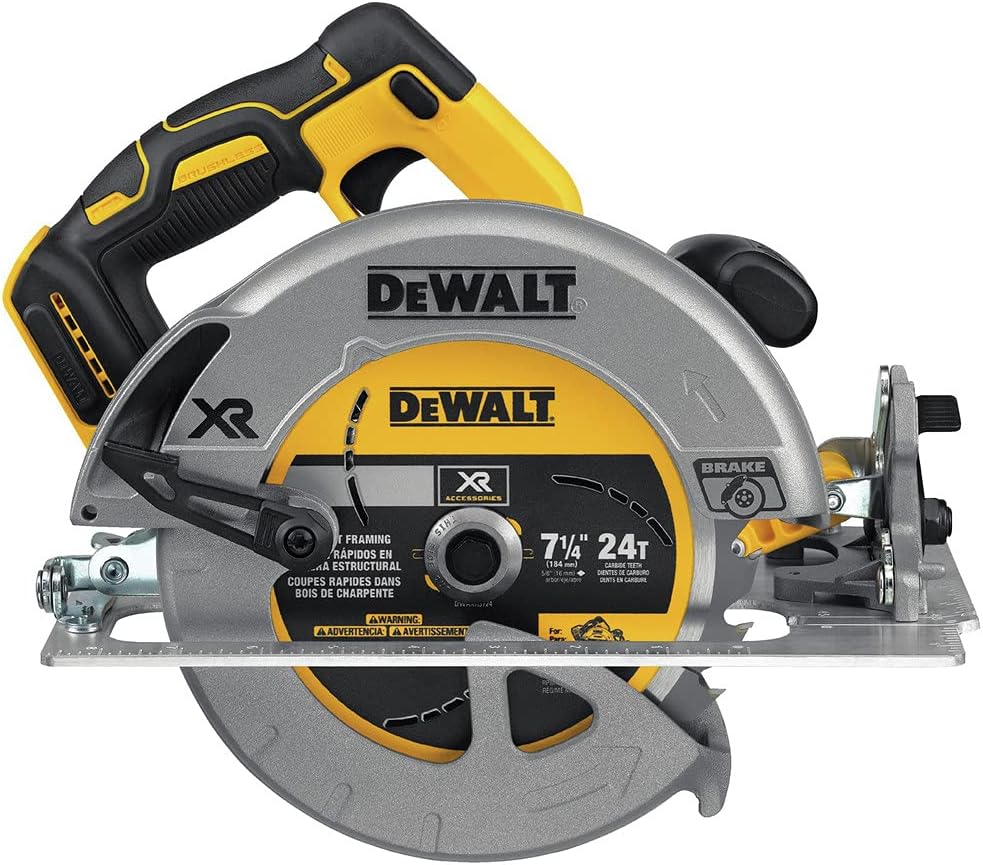 DEWALT 20V MAX Circular Saw Cordless with Brake, 7-1/4 Inch, Tool Only (DCS570B)