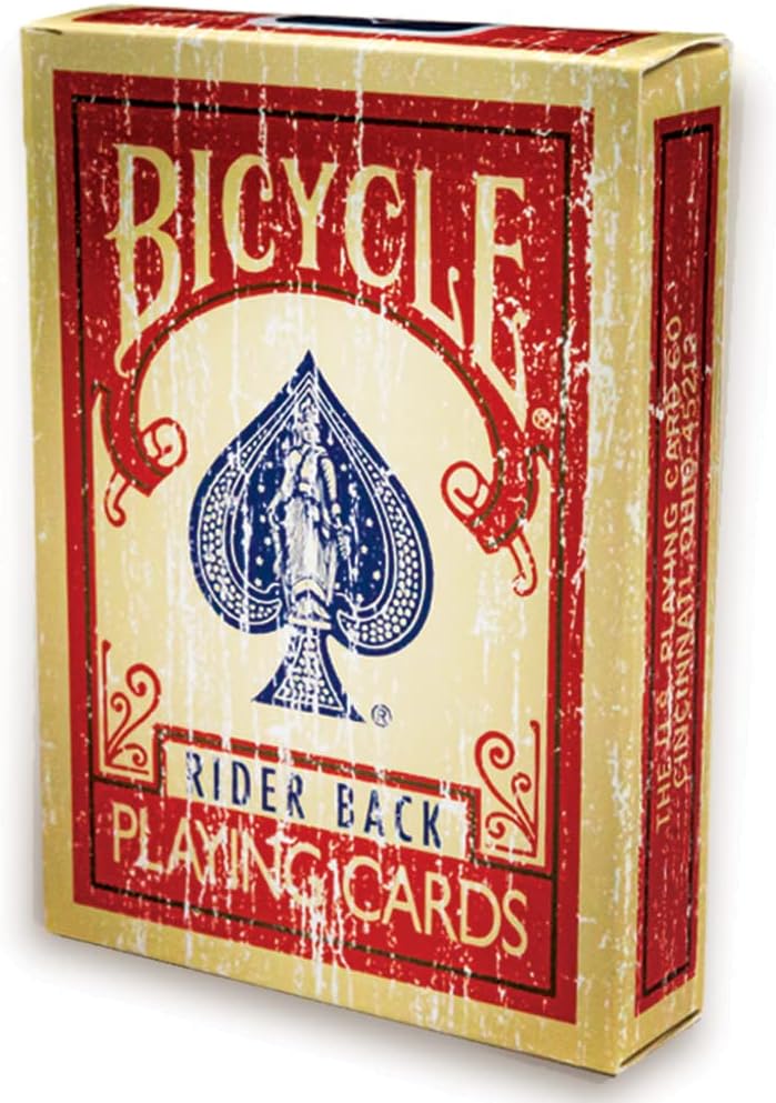 Magic Makers Faded Rider Back Red Bicycle Deck - Limited Edition