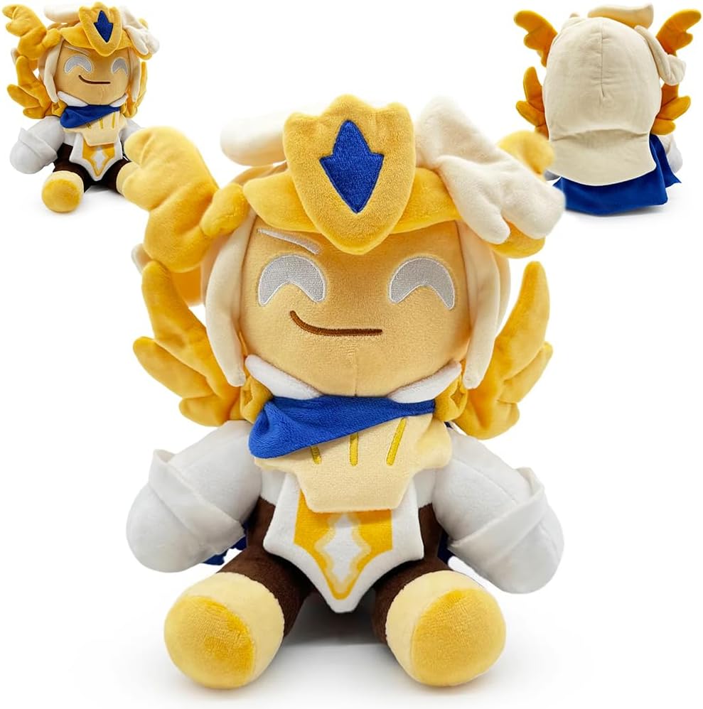 Cookie Run Kingdom Plushie 10in Soft Shadow Milk Cookie Plush,Cute Stuffed Animal For Kids & Fans,Squishy Game Character Toy, For 4 5 6 7 8 9 Old Boys & Girls. (Madeleine Cookie)