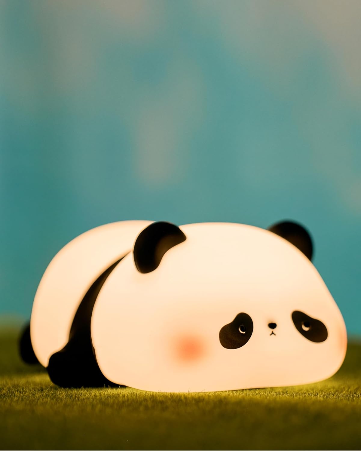 Recolte Christmas Gifts for Grandkids Panda Night Light for Kids - 3-Level Dimmable, Rechargeable LED Silicone Lamp | Squishy Nursery Light with Timer | Safe Night Light for Baby Room & Toddlers