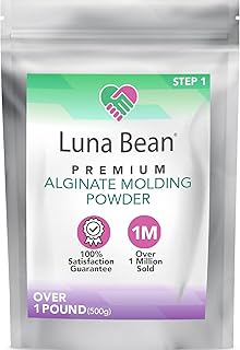 Luna Bean Alginate Molding Powder Refill for Hand Casting Kit - Non-Toxic Alginate Material Over 1 lb (500g) - Perfect for Anniversaries, Couples, Birthdays & Family Activities