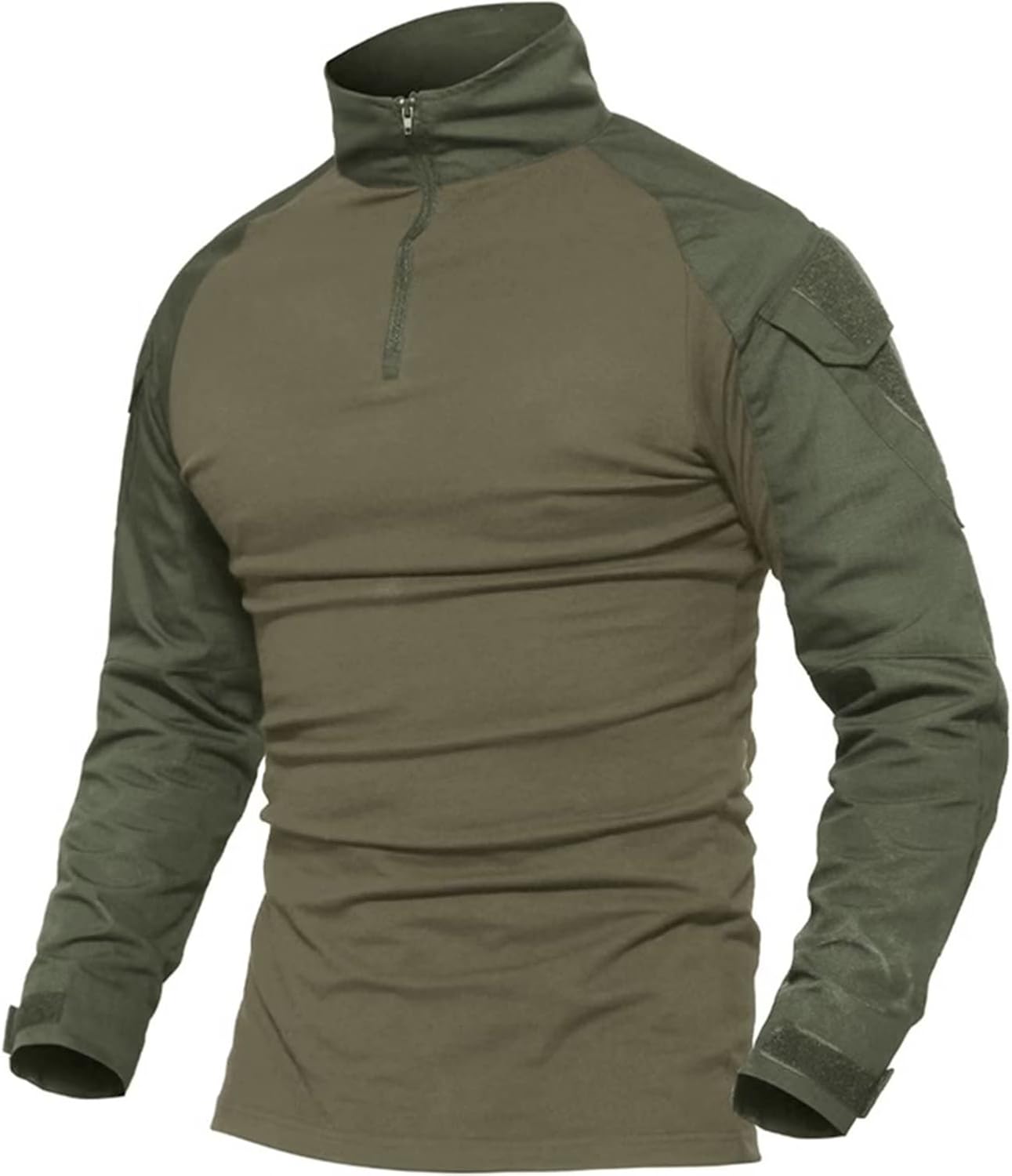 MAGCOMSEN Men's Tactical Military Shirts 1/4 Zip Long Sleeve Shirt with Pockets