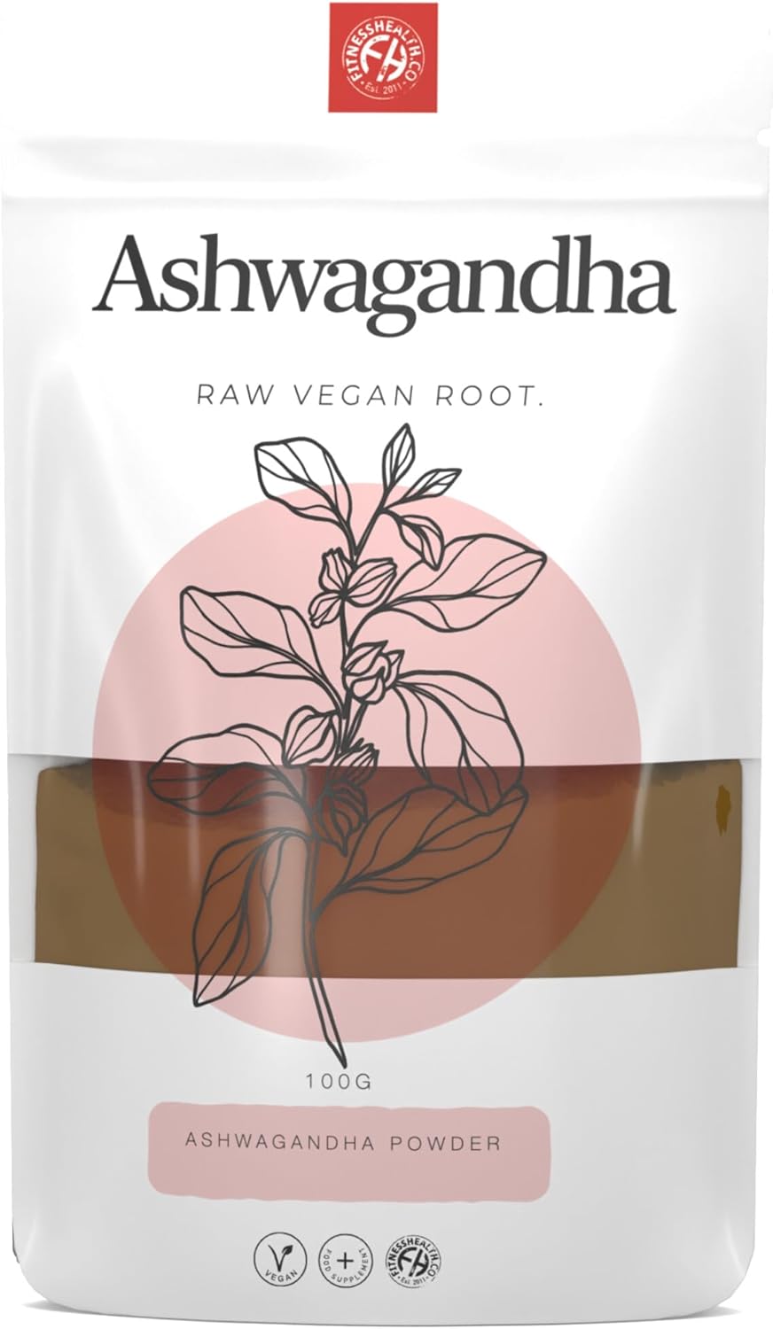 Fitness Health Ashwagandha Powder 100G - Herbal Energy Powder - Anxiety Supplement - Ashwagandha Supplement Sleep and Stress Support - Withania Somnifera Powder