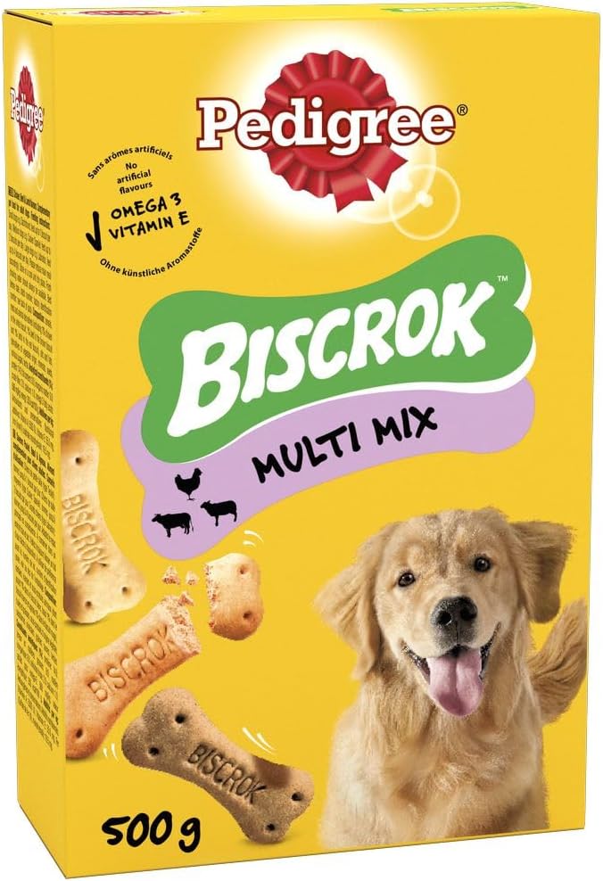 Pedigree Biscrok Multi Mix - Dog Treats - Bone-Shaped Biscuits - 500 g