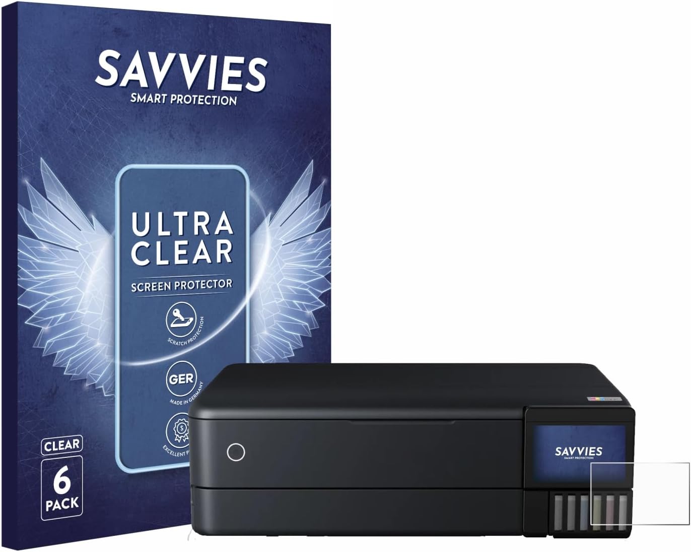 Savvies 6 Pack Screen Protector compatible with Epson EcoTank ET-8550 Protection Film Clear