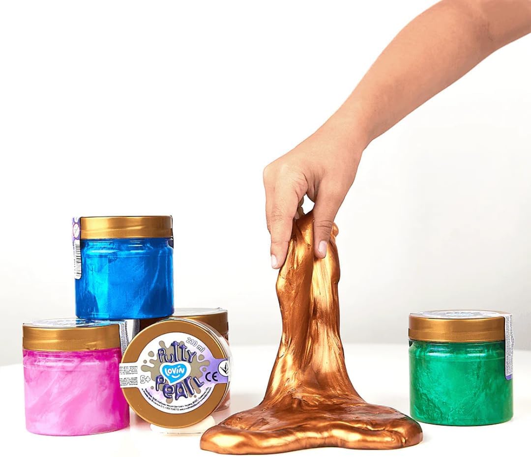 Lovin Slime - Putty Pearl 210ml, Fidget Toys Stretchy Anti-Stress Toy - Squishy Kids Slimes for Party Bags Fillers - Fun and Relaxing Playtime Activity