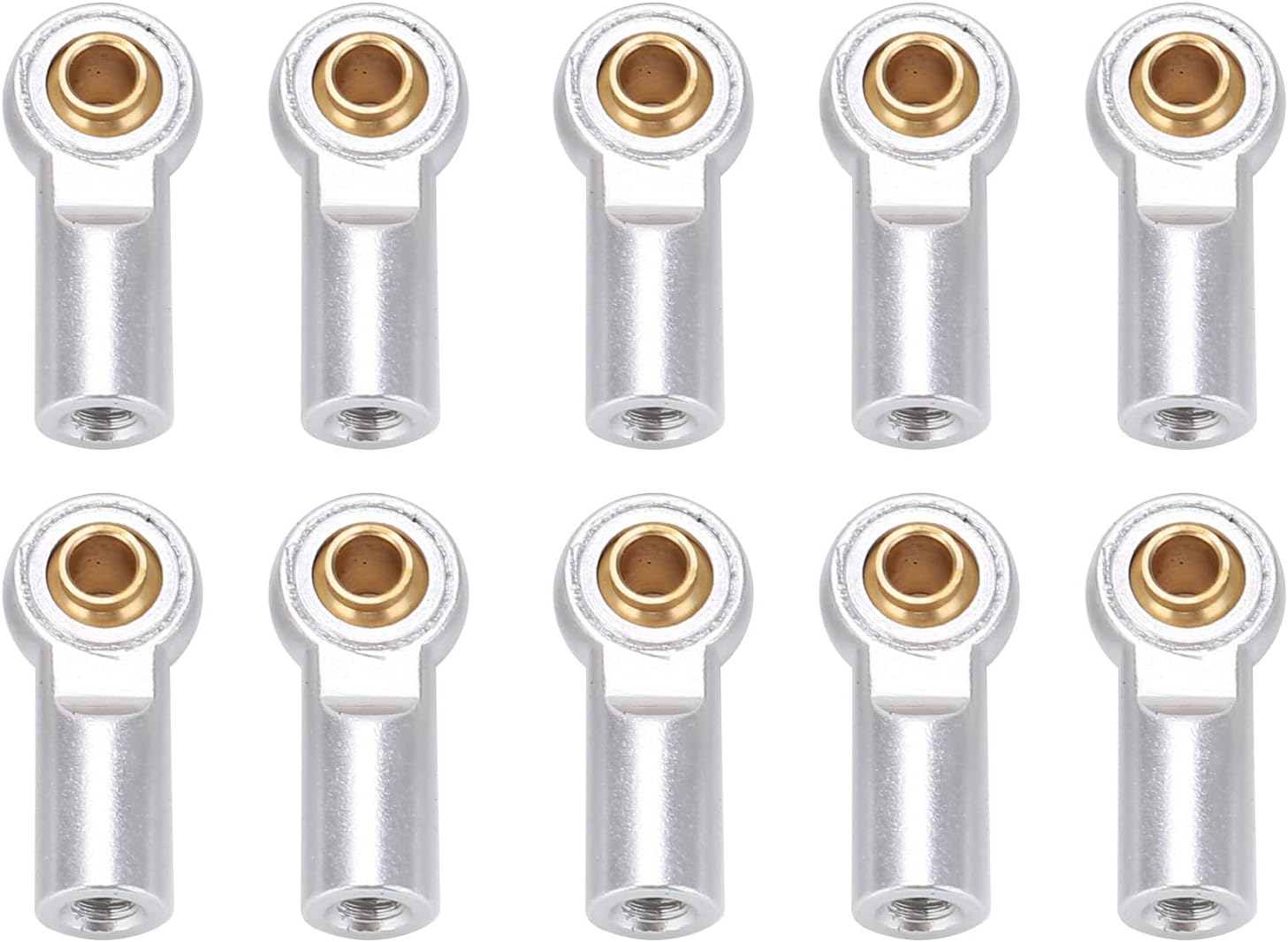 RC Link Rod Ends 10pcs Aluminum M3 RC Link Tie Rod End Ball Joint Head Holder Linkage Part