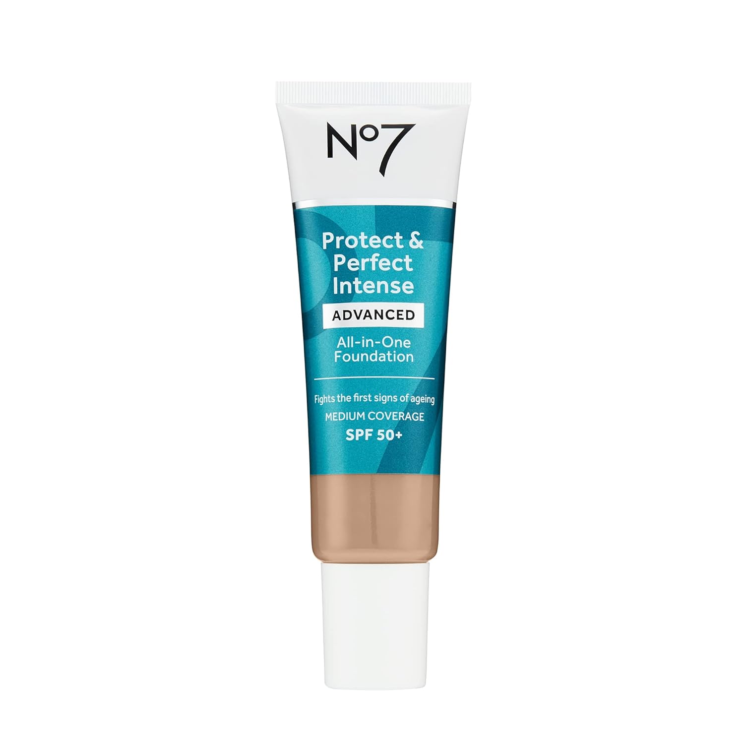 No7 Protect & Perfect Advanced All in One Foundation - Cool Ivory - Age Defying Foundation Makeup with SPF 50 - Makeup Base Cream Helps to Reduces Redness & Blurs Visible Pores (30ml)