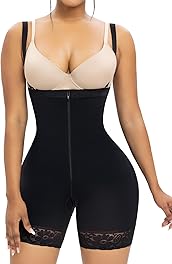 YIANNA Fajas Colombianas Postparto Shapewear for Women Tummy Control High Compression Body Shaper with Hook Crotch