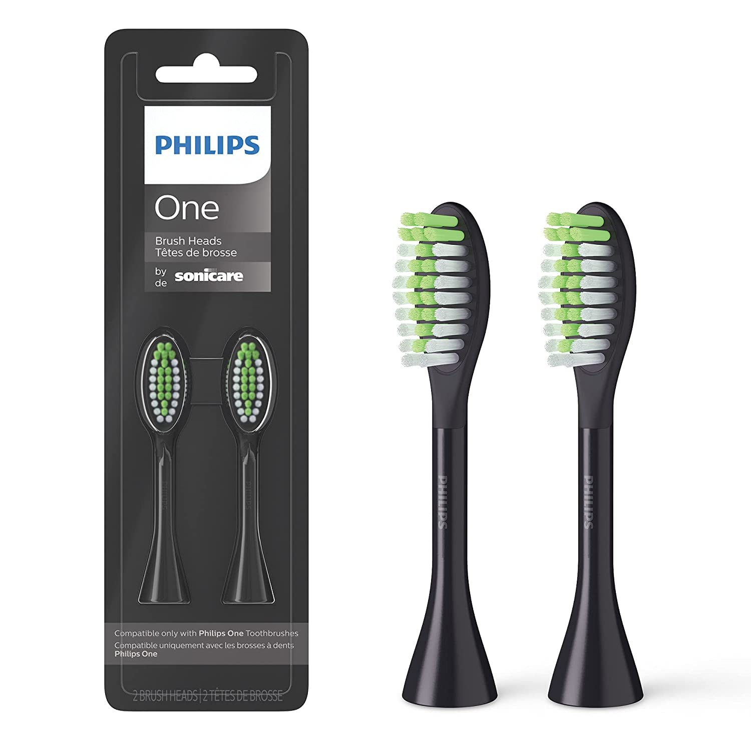 Philips Sonicare, 2 Brush Heads, Shadow Black, BH1022/06