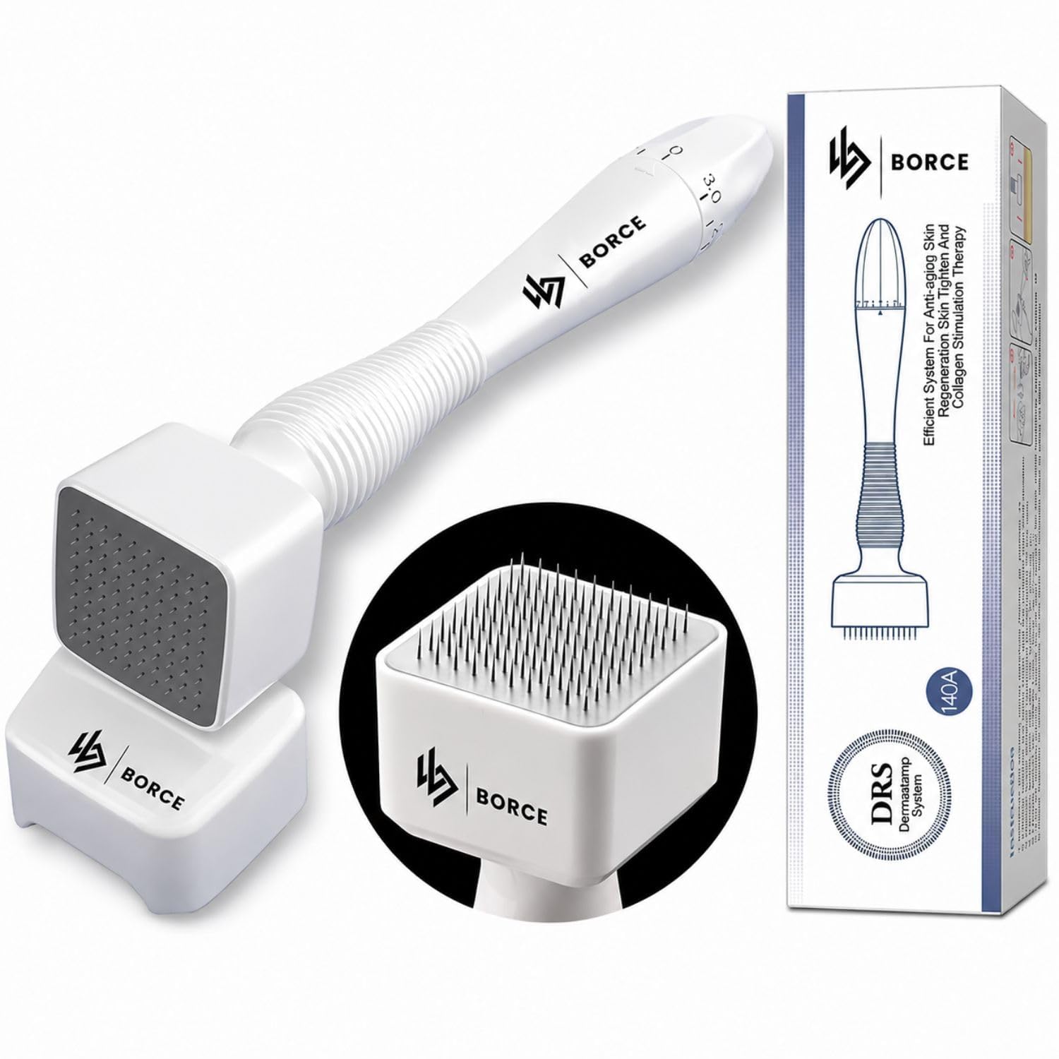 Derma Stamp for Hair, Beard and Facial Skin Care Microneedling Tool for Scalp and Face