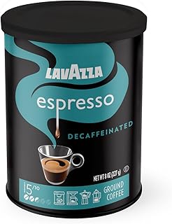 Lavazza Decaf Ground Espresso, Medium Roast, 8-Oz Cans (4 Pack) - Authentic Italian, Non GMO, Sweet & Fruity - Packaging May Vary