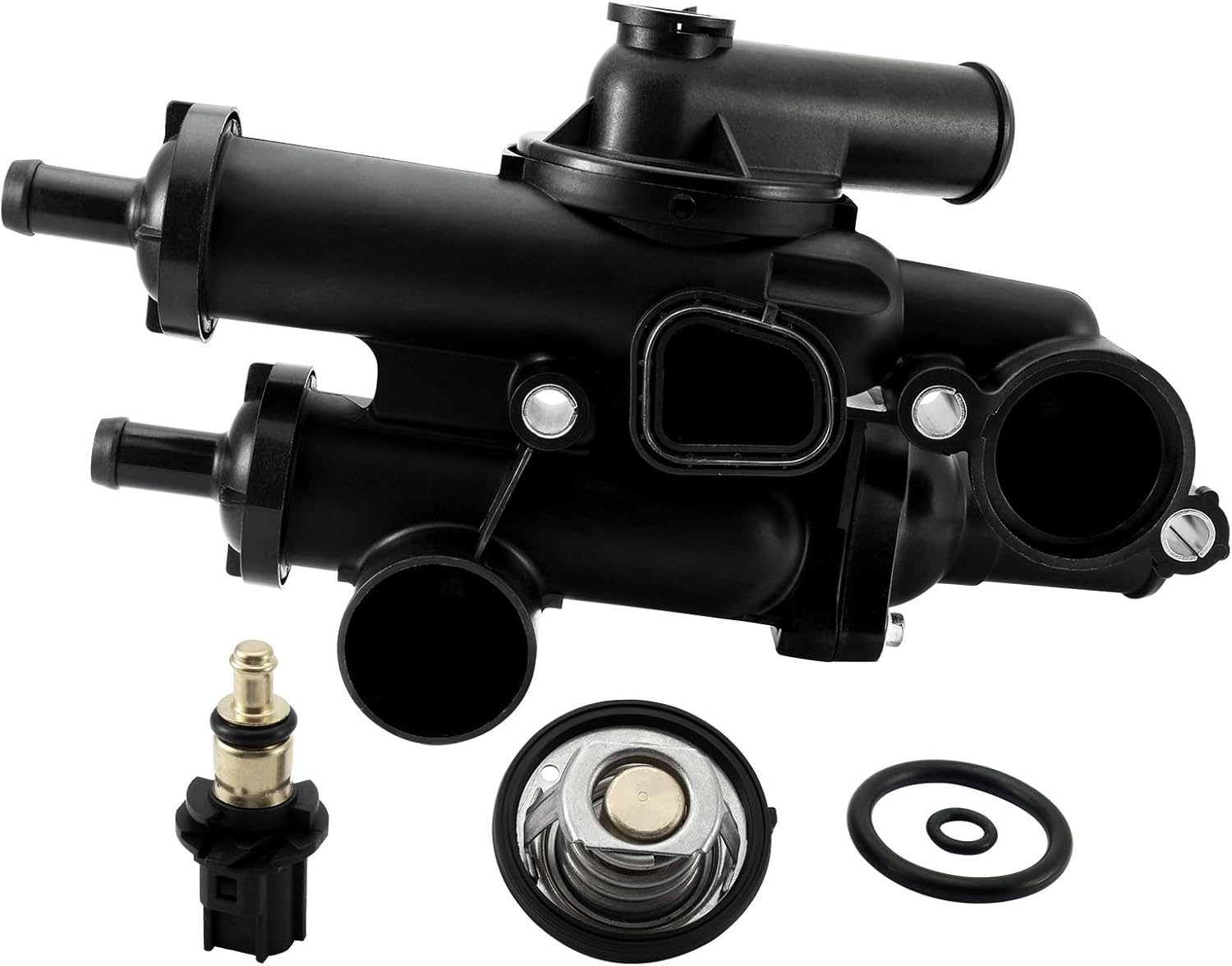 06508355AA Engine Coolant Thermostat Housing Assembly with Senosr (2.0L 2.4L L4) For Dodge Caliber 07-12,Avenger 08-14,Journey 09-20,For Jeep Compass Patriot 07-17,For Chrysler200,Sebring