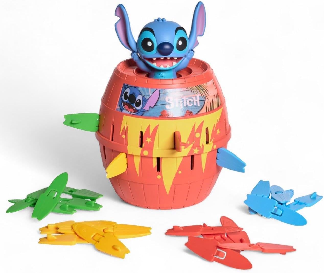 TOMY Disney Pop Up Stitch Action Board Game, Fun Family and Kids Game for Ages 4+, Preschool Children’s Game for Boys, Girls, and Adults.