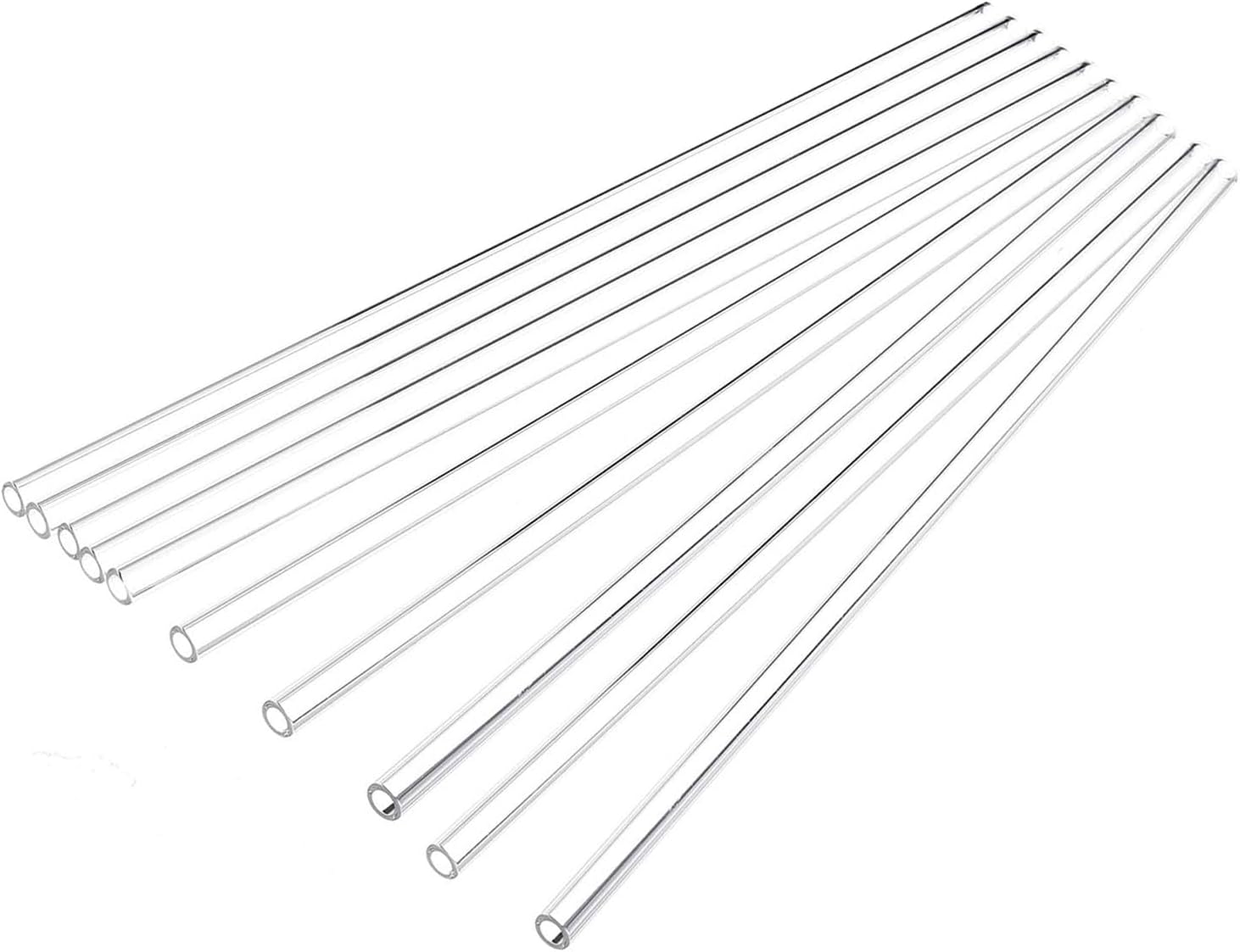 10pcs 300mm Long Borocilicate Glass Tubes OD 10mm Thickness 1mm Wall Glass Tube Laboratory Tubing Clear Tubes for Art DIY