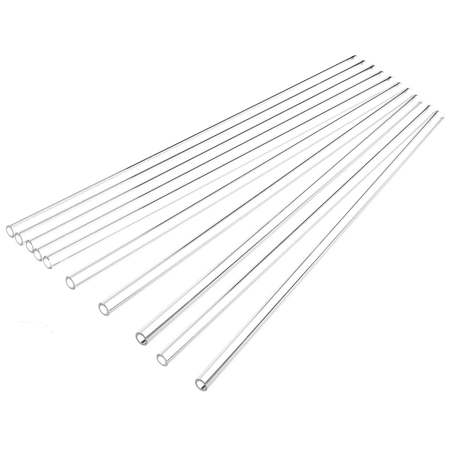 10pcs 300mm Long Borocilicate Glass Tubes OD 10mm Thickness 1mm Wall Glass Tube Laboratory Tubing Clear Tubes for Art DIY