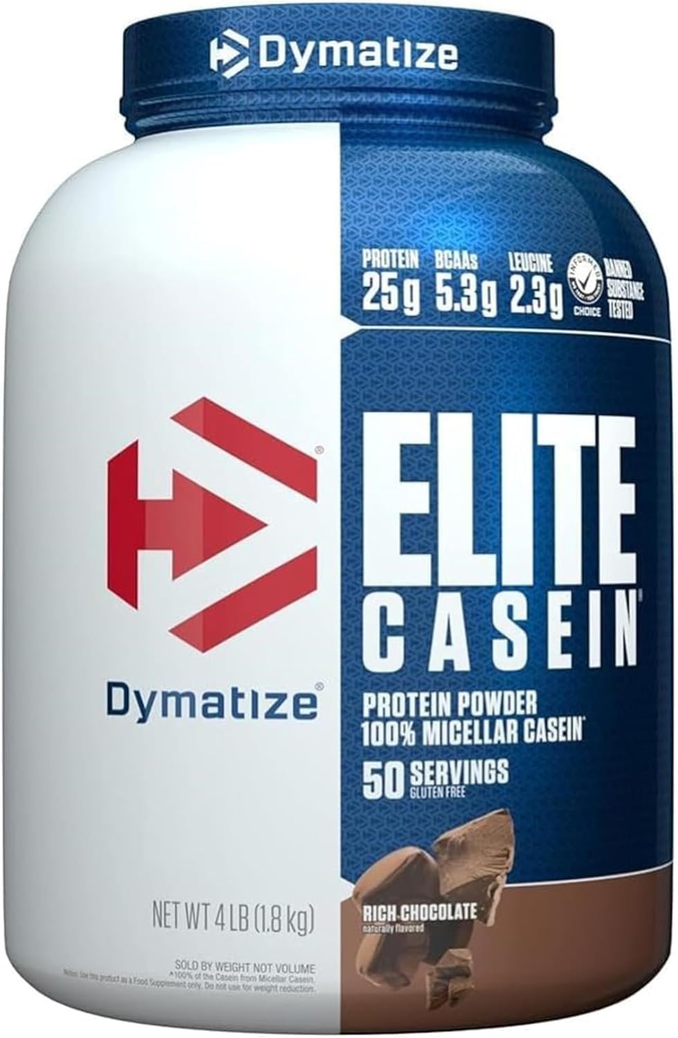 Dymatize Elite Casein, Rich Chocolate, 4 lb (1.8 kg)