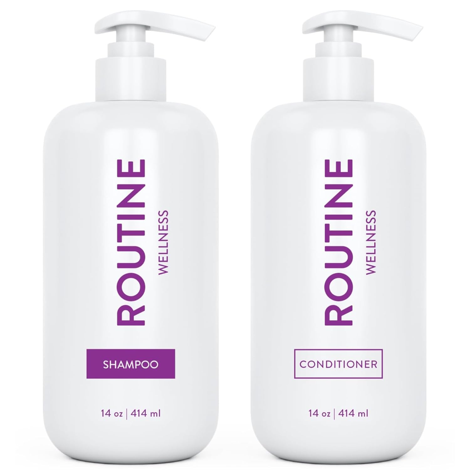 Shampoo and Conditioner Set for Stronger Hair - Vegan, Clinically Tested Biotin Shampoo with Nourishing Oils and Vitamins - Rose Hips 14oz (Pack of 2)