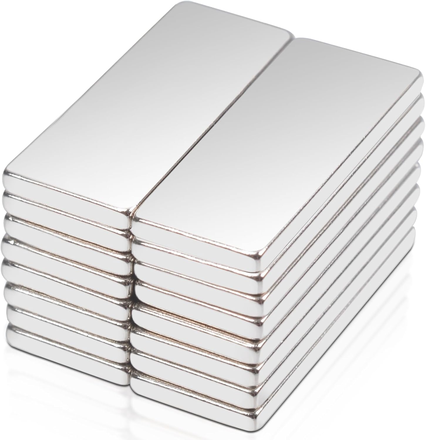 16 Pcs Neodymium Magnets Bar Strong, 20 x 8 x 1.5 mm Strong Small Rare Earth Magnets for Fridge, Crafts, Whiteboard, Tool, Kitchen